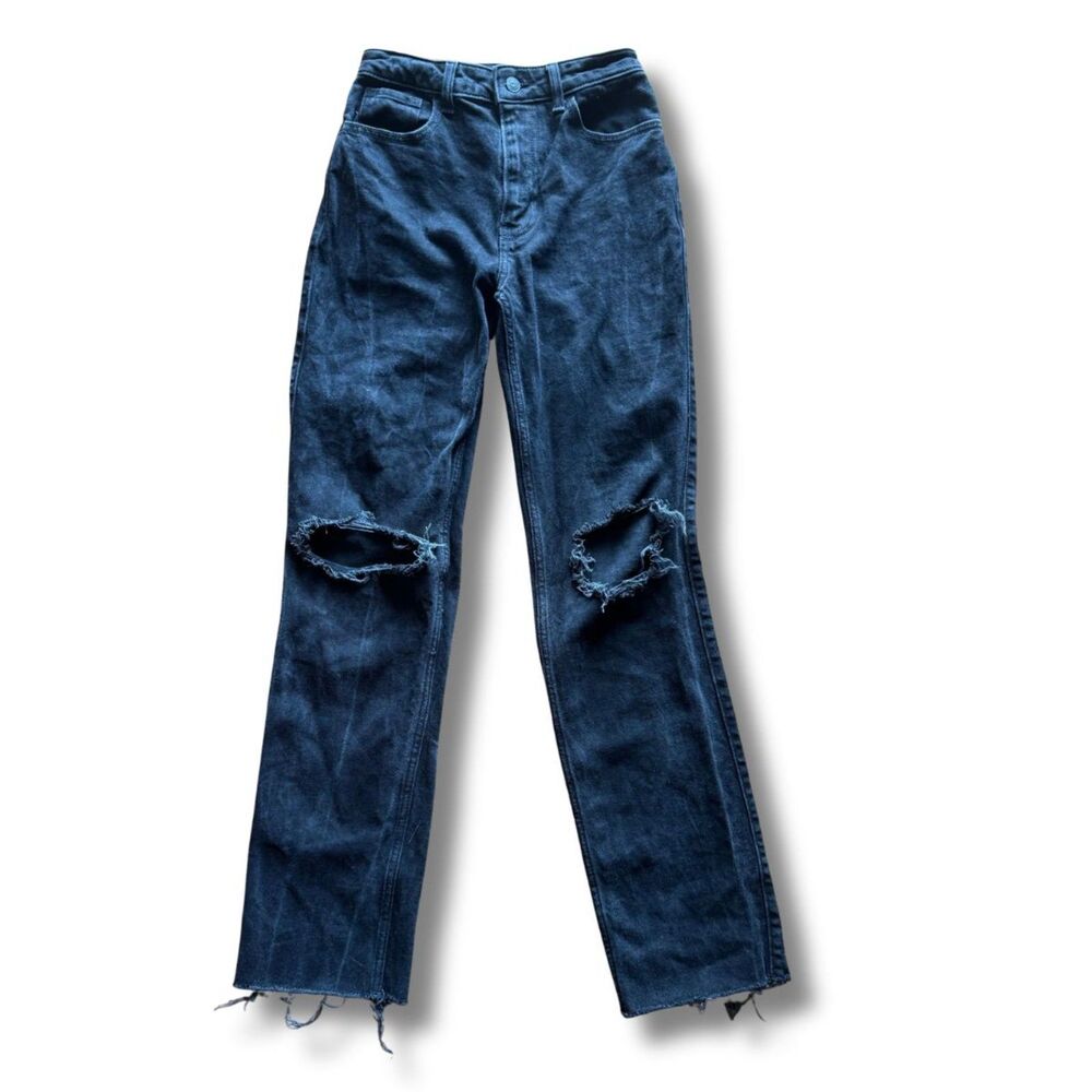 Hollister Ultra High-Rise 90's Vintage Straight Jeans - Black, 0R